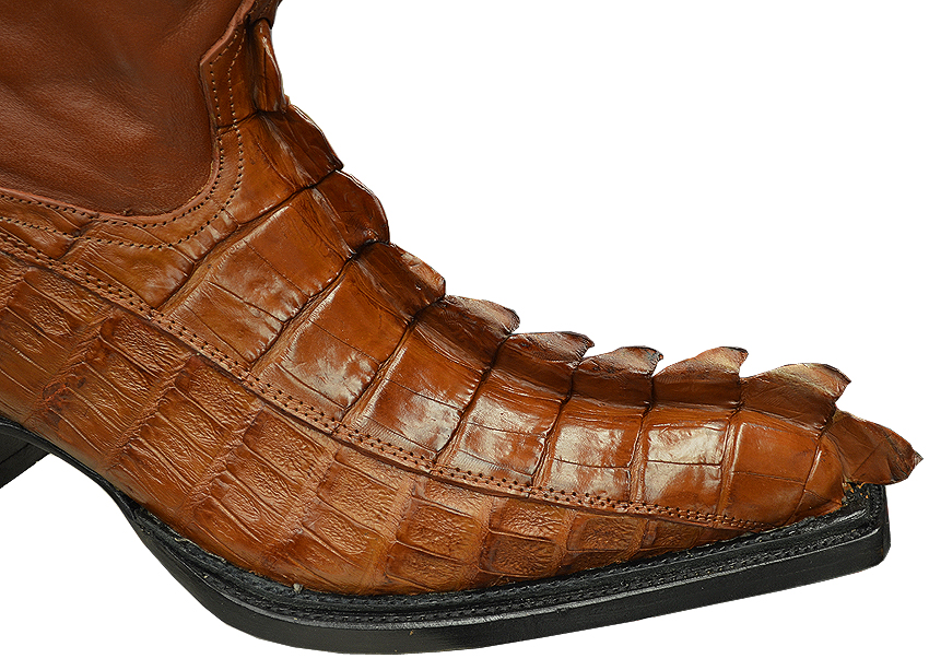 Details about   Mens Brown Ostrich Crocodile Tail Pattern Leather Cowboy Boots 